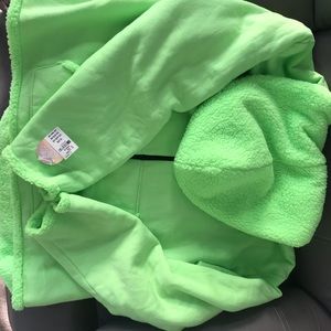 Brand new Pink reversible zip up sweatshirt